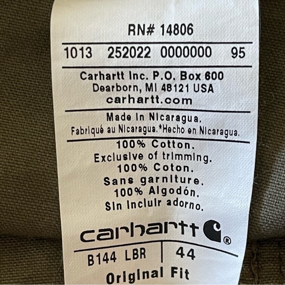 NWT Men's 44 waist new Carhartt shorts with cell phone pocket brown color - Picture 4 of 8